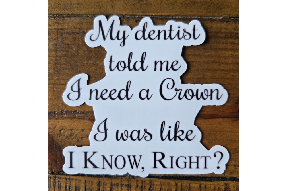 Sticker - Dentist Crown - 3 Pack